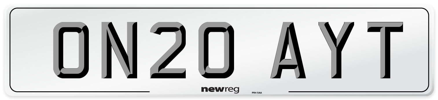 ON20 AYT Number Plate from New Reg
